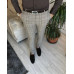 Score Mıchaıl Slim fit İtalyan kesim mevsimlik erkek çok renkli ekose kumaş pantolon